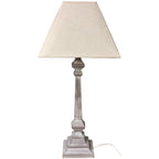 Wooden Table Lamp with Linen Shade