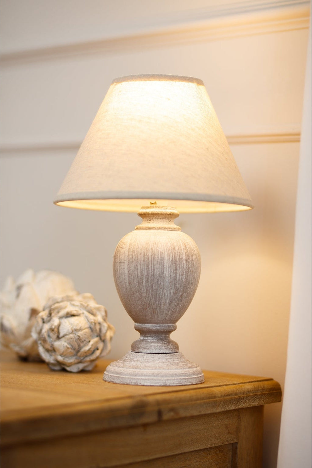Urn Table Lamp with Linen Shade