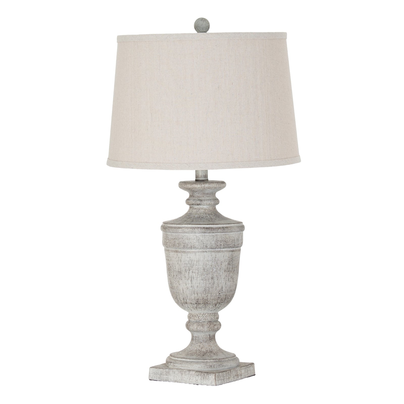 Textured Table Lamp with Linen Shade