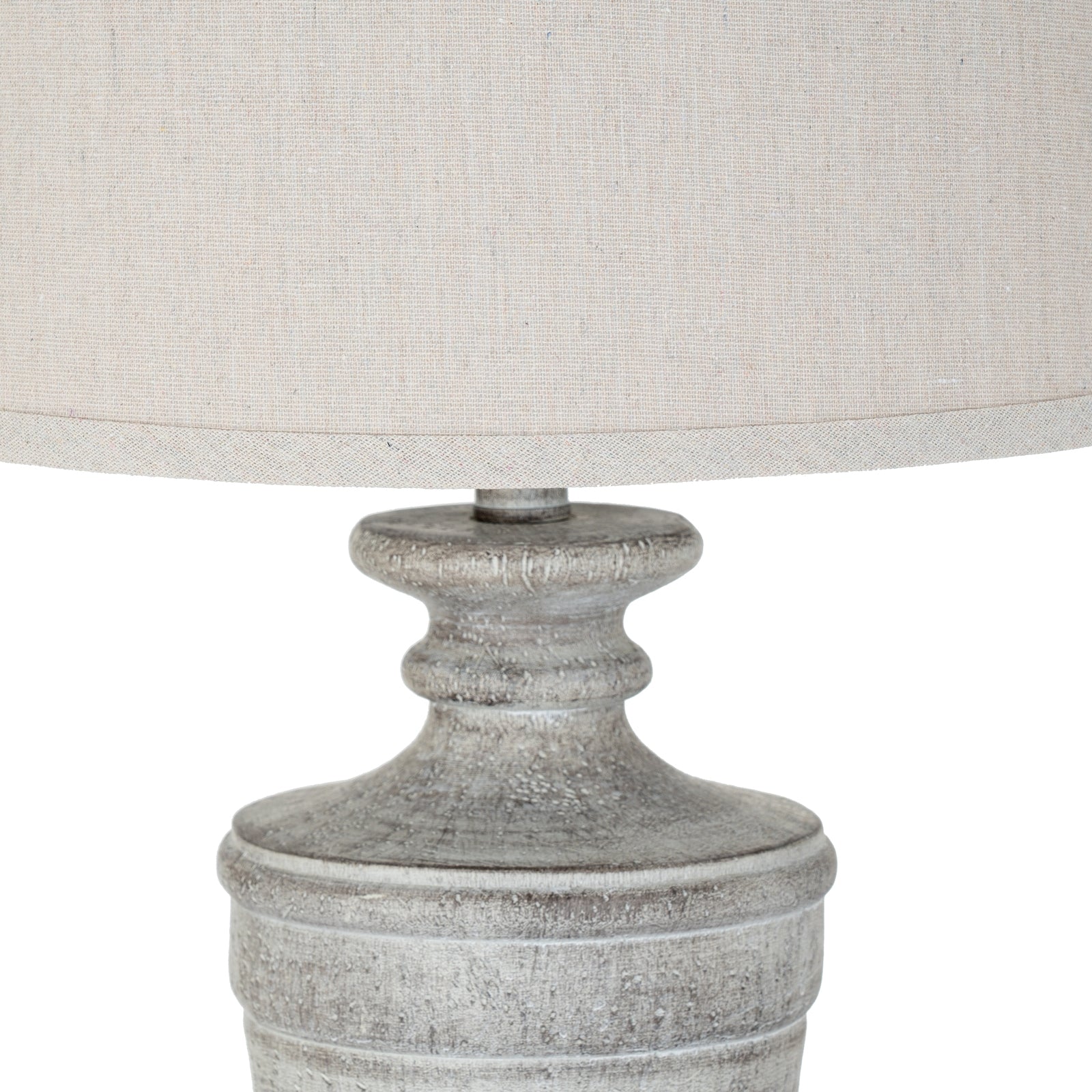 Textured Table Lamp with Linen Shade