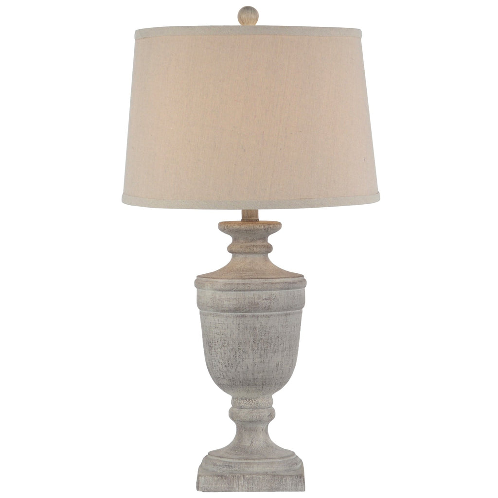 Textured Table Lamp with Linen Shade
