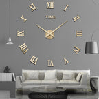 DIY Frameless Wall Clock with Roman Numerals