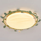 lush Mount Ceiling Light with Leaf Design