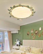 lush Mount Ceiling Light with Leaf Design