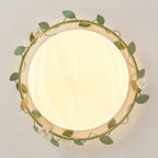 lush Mount Ceiling Light with Leaf Design