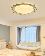 lush Mount Ceiling Light with Leaf Design