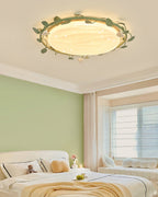lush Mount Ceiling Light with Leaf Design