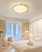 lush Mount Ceiling Light with Leaf Design