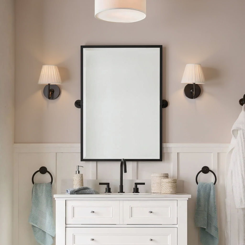 French Style Wall Sconce with Linen Shade