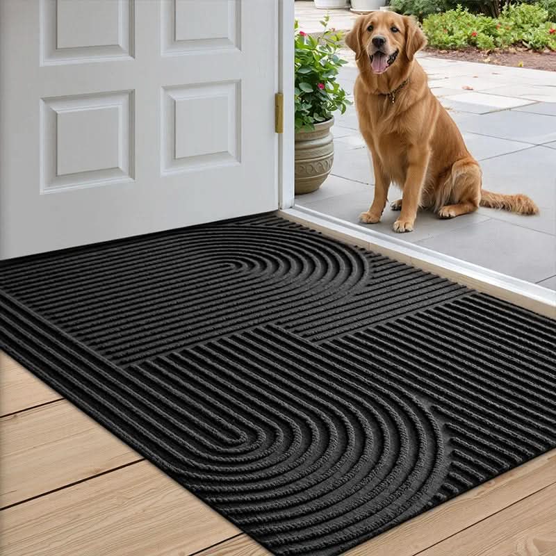 Non Slip Geometric Microfiber Door Mat