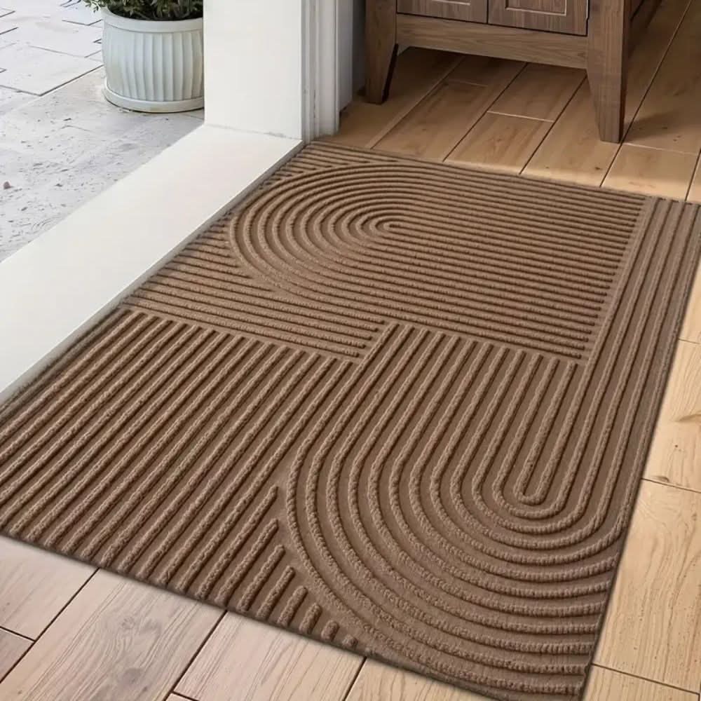 Non Slip Geometric Microfiber Door Mat