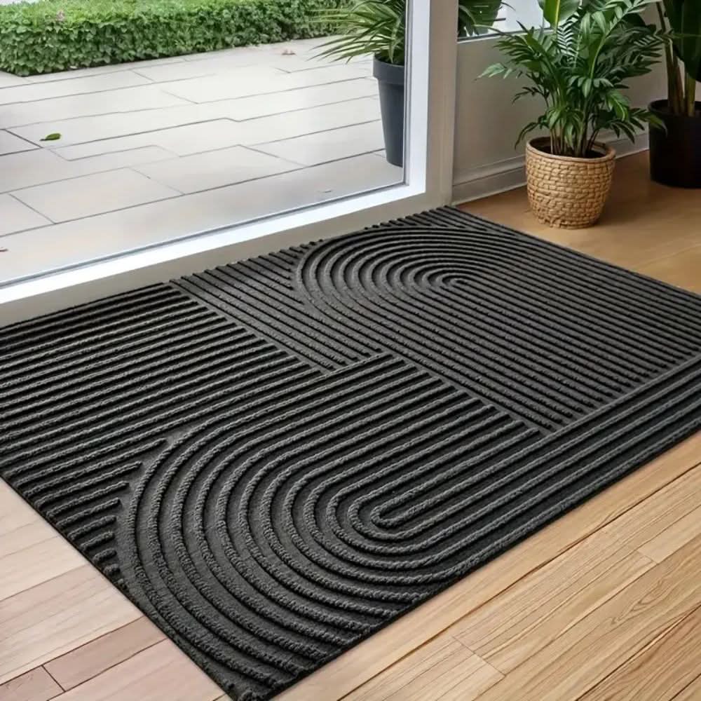 Non Slip Geometric Microfiber Door Mat
