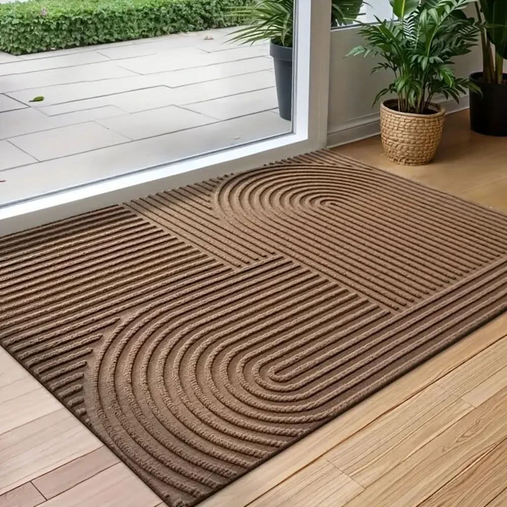 Non Slip Geometric Microfiber Door Mat