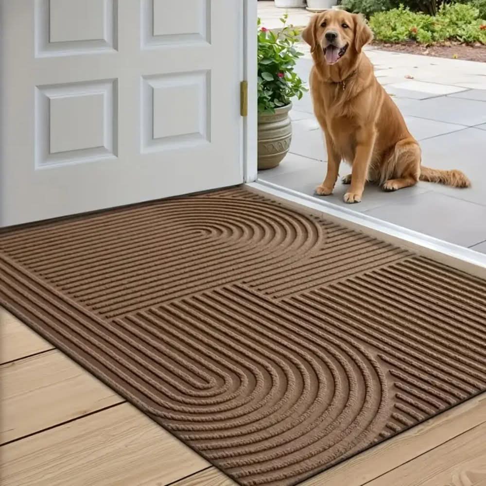 Non Slip Geometric Microfiber Door Mat