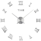DIY Frameless Wall Clock with Roman Numerals