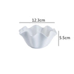 Ceramic Serving Bowl with Wavy Edge