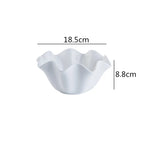 Ceramic Serving Bowl with Wavy Edge