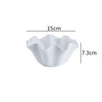 Ceramic Serving Bowl with Wavy Edge