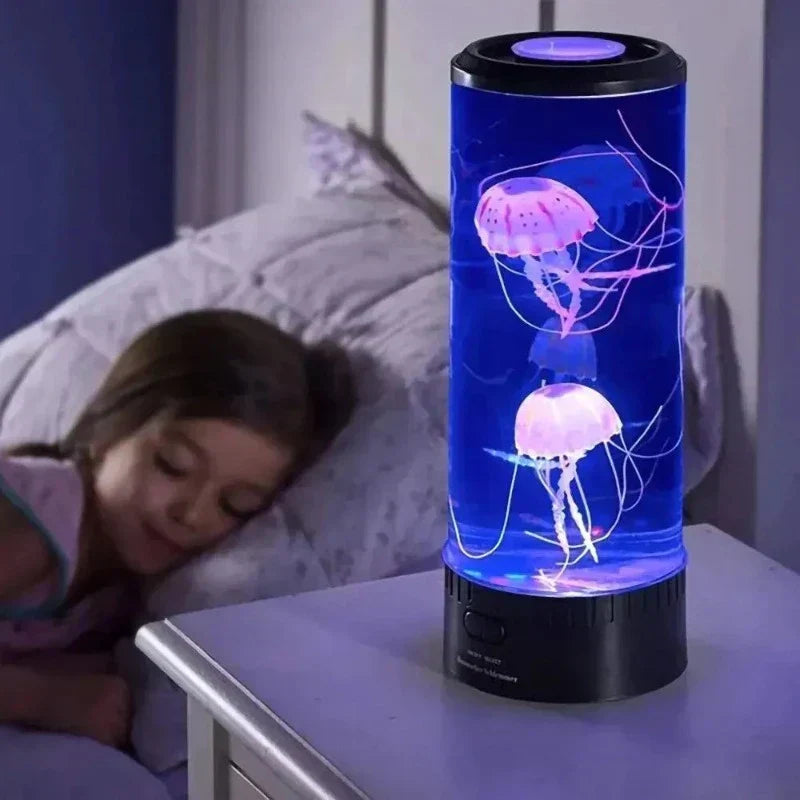 Jellyfish LED Night Light Lamp with Color Changing Feature