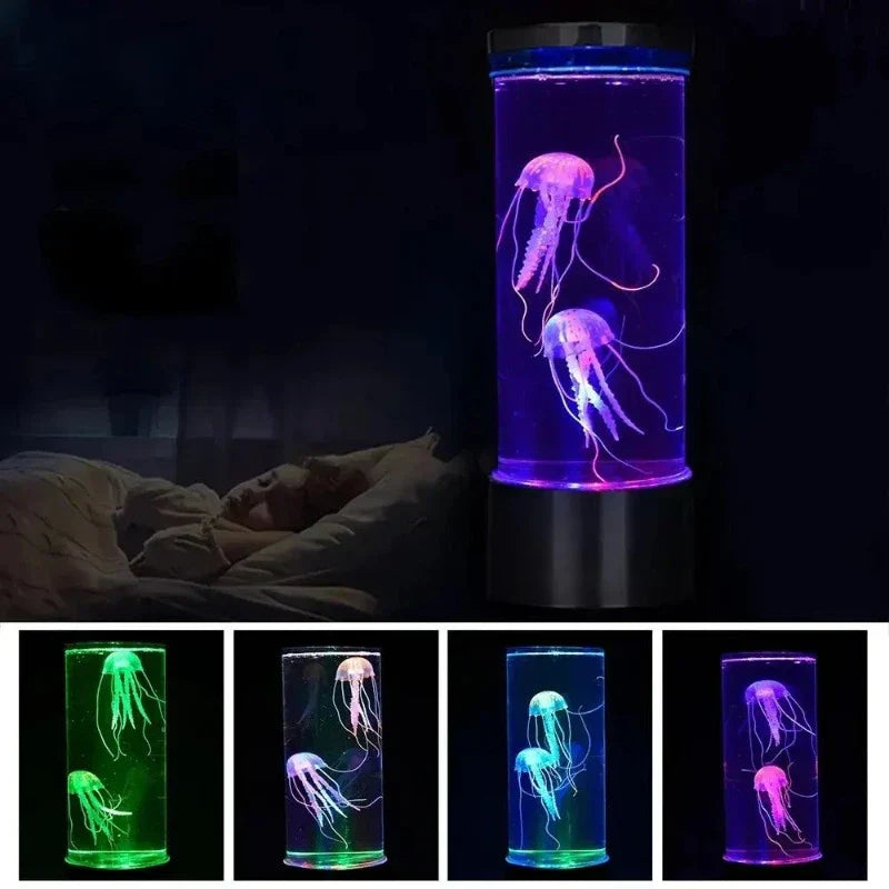 Jellyfish LED Night Light Lamp with Color Changing Feature