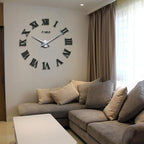 DIY Frameless Wall Clock with Roman Numerals