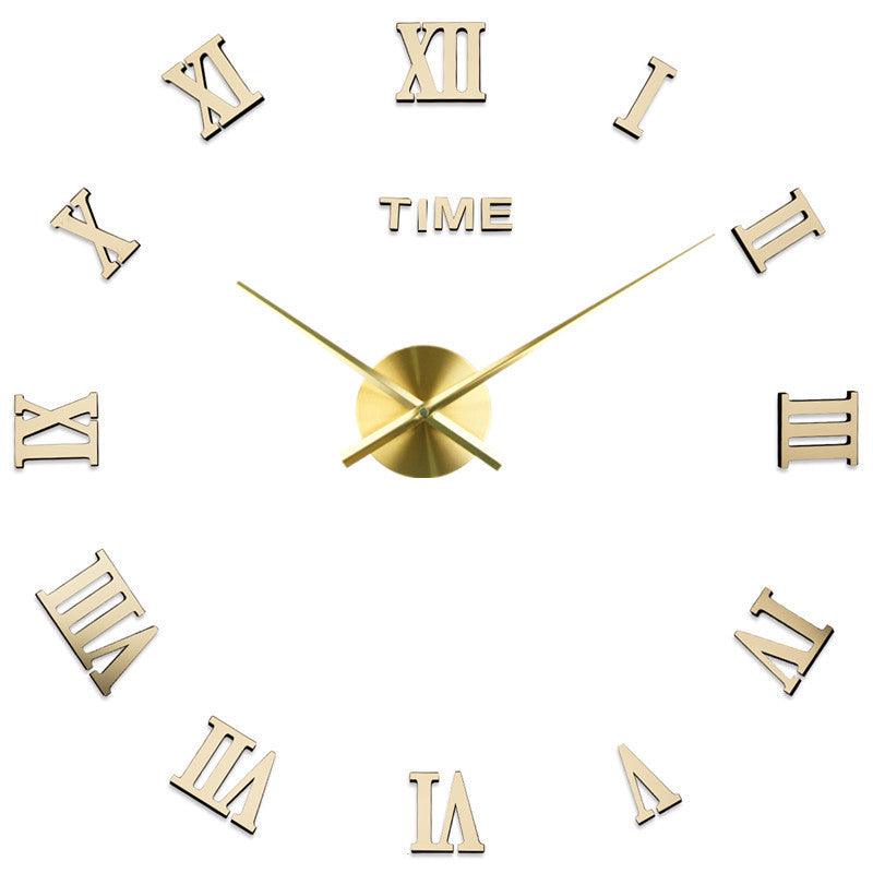 DIY Frameless Wall Clock with Roman Numerals