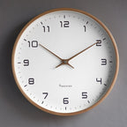 Nordic Wooden Wall Clock with Silent Quartz