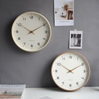 Nordic Wooden Wall Clock with Silent Quartz