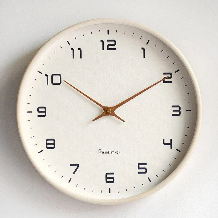 Nordic Wooden Wall Clock with Silent Quartz