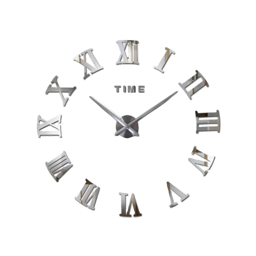 DIY Frameless Wall Clock with Roman Numerals