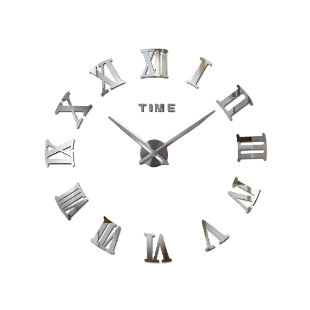 DIY Frameless Wall Clock with Roman Numerals