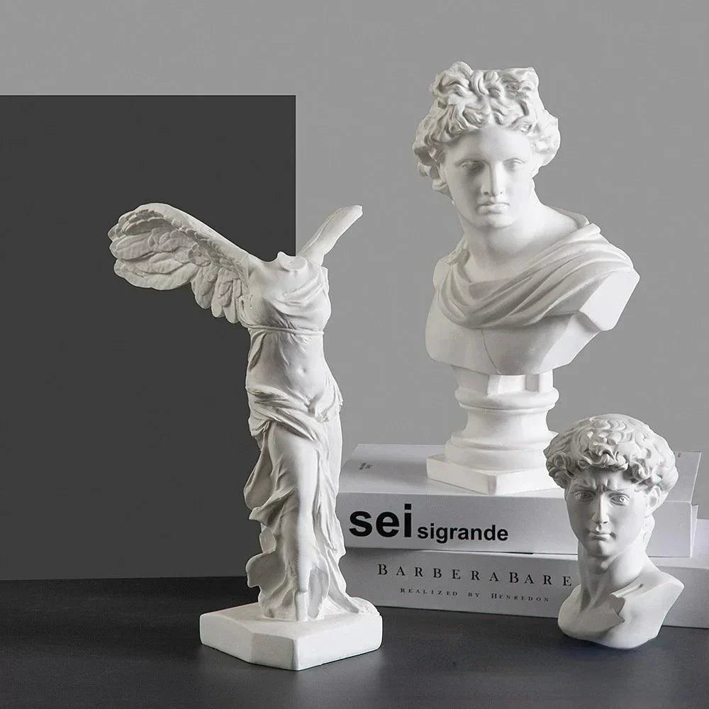 Greek Victory Statue Resin Sculpture with Classical Winged Figurine