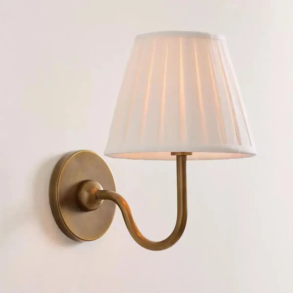 French Style Wall Sconce with Linen Shade