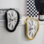 Melting Wall Clock with Roman Numeral Analog System