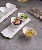 Ceramic Snack Bowls Set with Tray