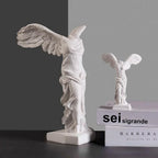 Greek Victory Statue Resin Sculpture with Classical Winged Figurine