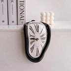 Melting Wall Clock with Roman Numeral Analog System