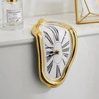Melting Wall Clock with Roman Numeral Analog System