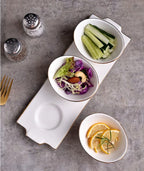 Ceramic Snack Bowls Set with Tray