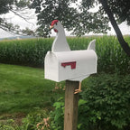 Cow Shaped Garden Mailbox with Decorative Outdoor Metal