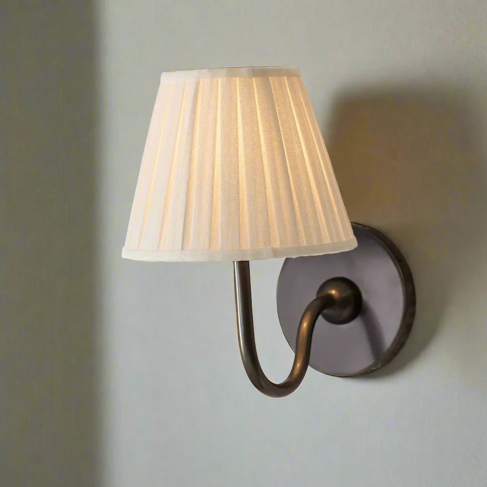 French Style Wall Sconce with Linen Shade
