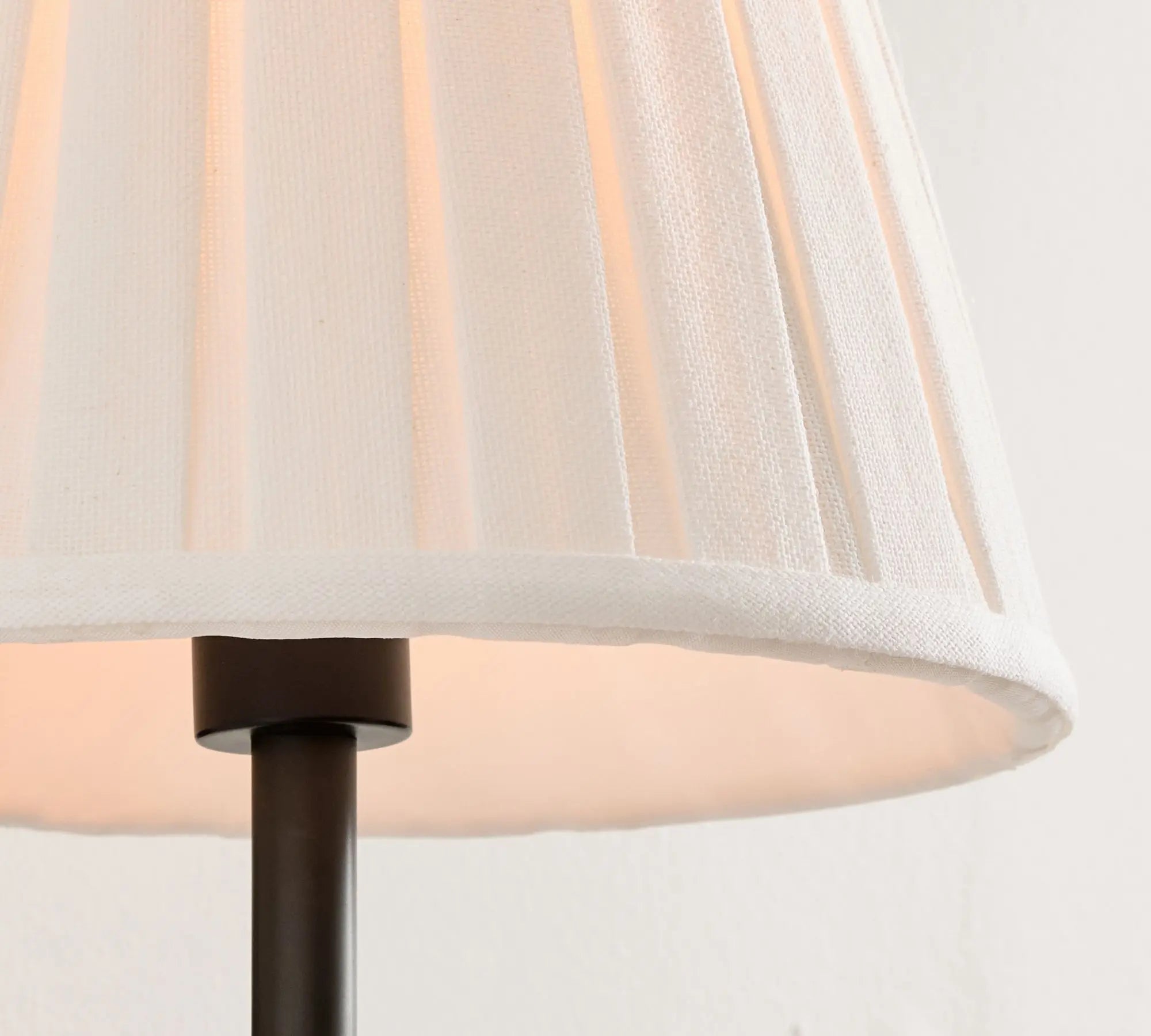 Double Wall Light with Linen Shades