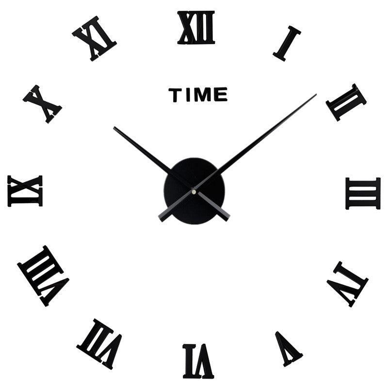DIY Frameless Wall Clock with Roman Numerals