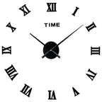 DIY Frameless Wall Clock with Roman Numerals