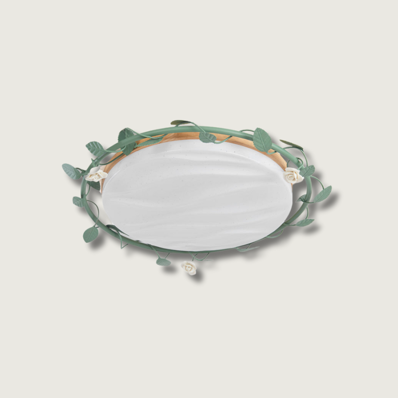 lush Mount Ceiling Light with Leaf Design