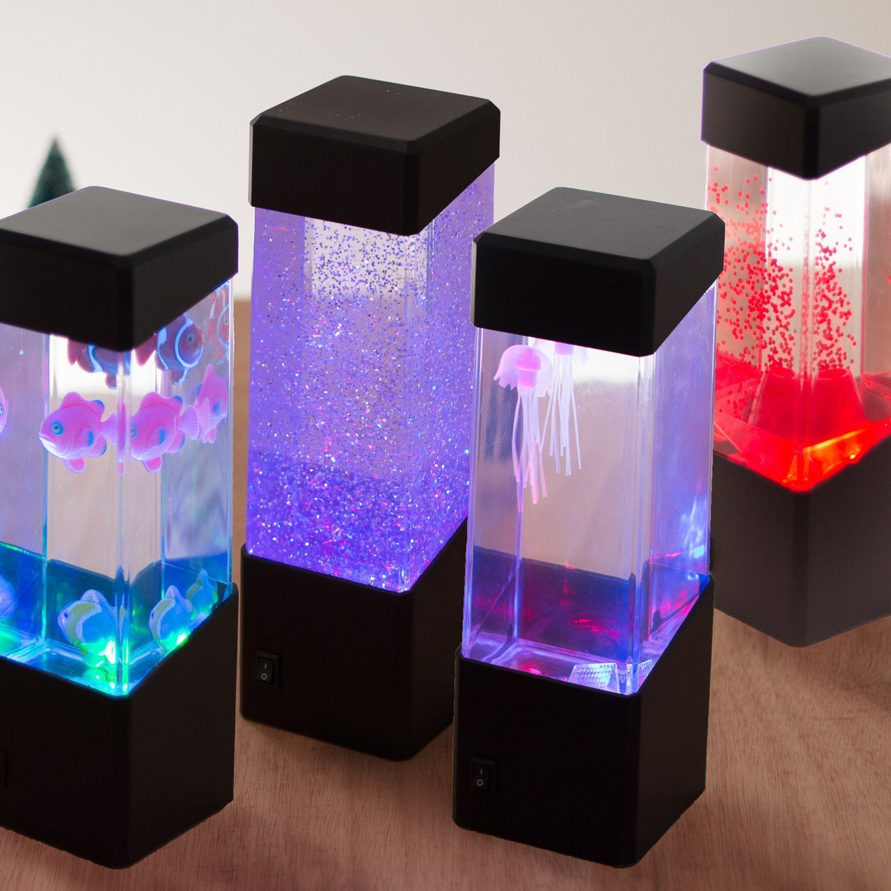 Jellyfish LED Night Light Lamp with Color Changing Feature
