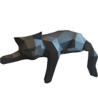 Geometric Cat Sculpture with Low Poly