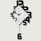 Modern Wall Clock with Pendulum Oversized Numbers