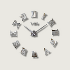 DIY Frameless Wall Clock with Roman Numerals