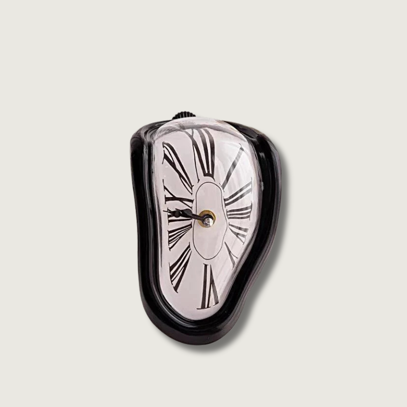 Melting Wall Clock with Roman Numeral Analog System